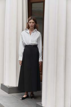 Юбка миди со складками