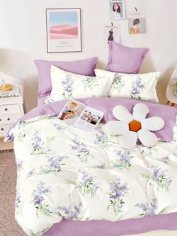 Постельное белье сатин Milky Garden "Seine/Seine (компаньон)" семейное Наволочка 50х70 см 2 шт Простынь 240x215 см Пододеяльник 145x215 см 2шт