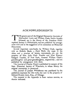Original journals of the Lewis and Clark Expedition, 1804-1806. Volume 1. Part 1 | Meriwether Lewis