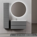 Тумба с раковиной Sancos Folk 100 FL100 Grey soft левая/правая