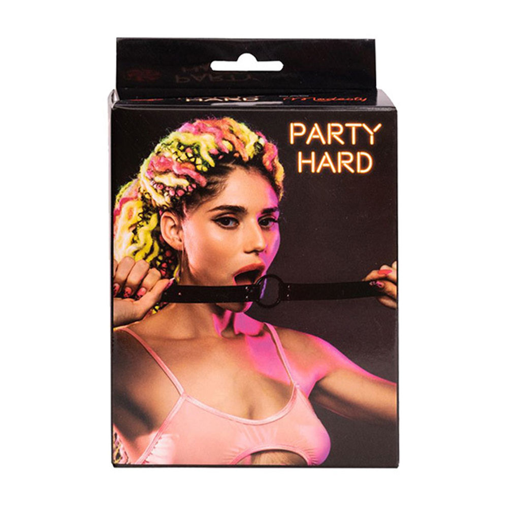 Черный кляп-кольцо 3,5см Lola Games Party Hard Modesty 1143-01lola