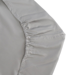 Простыня круглая на резинке из сатина светло-серого цвета из коллекции essential, 75х75х20 см