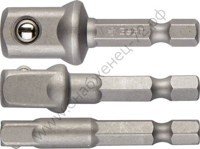ЗУБР 3 шт, Набор адаптеров для торцовых головок (26756-H3)