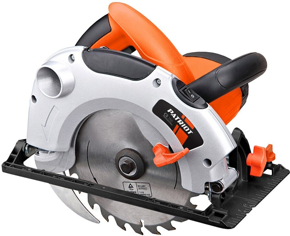 Пила циркулярная PATRIOT CS 188, мощность 1500Вт, пильный диск 185х30 мм (190301630)