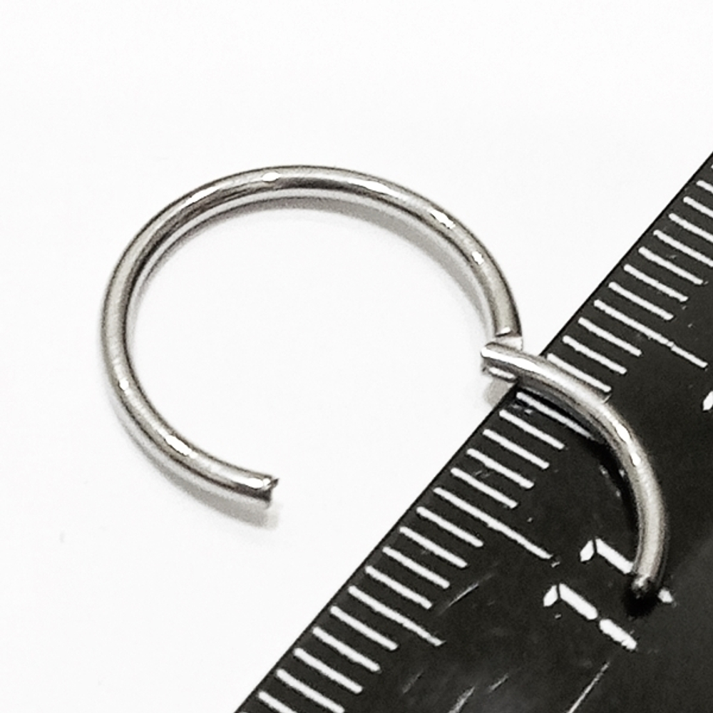 Кольцо-кликер с замком 10 мм толщиной 1 мм для пирсинга. Медицинская сталь