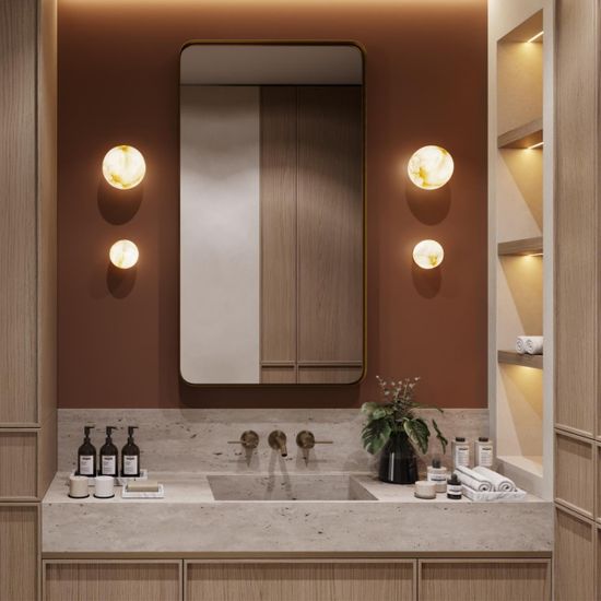 6684/5CLA L-VISION ODL24 212 Потолочный светильник латунь/металл/алебастр IP20 LED 5W 3000/4000 MARBELLA