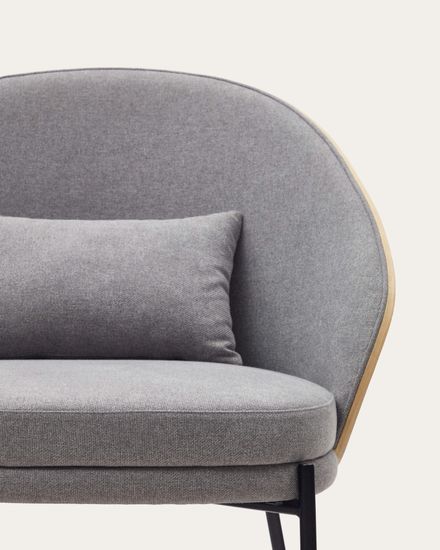 Кресло Eamy светло-серое из шпона ясеня с натуральной отделкой Испания La Forma