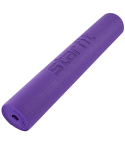 Коврик для йоги и фитнеса FM-101, PVC, 173x61x0,4 см, фиолетовый