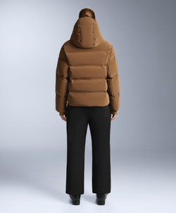 OYSHO Водостойкий пуховик из атласа Minardi Piume SKI, медовый