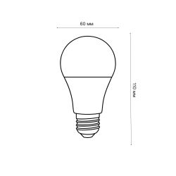 LED-A60-9W-4000K-E27-FR-NR Лампа светодиодная. Форма A. матовая. Серия Norma. Белый свет 4000K. Картон. ТМ Volpe