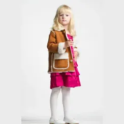 Детская дубленка Ramili Ricamo Marrone