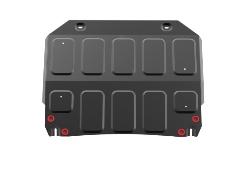 Защита картера АвтоБроня для GAC GS3 II поколение РКПП FWD 2023-н.в., рынок РФ, сталь 1.5 мм, с крепежом, штампованная, 111.03404.1