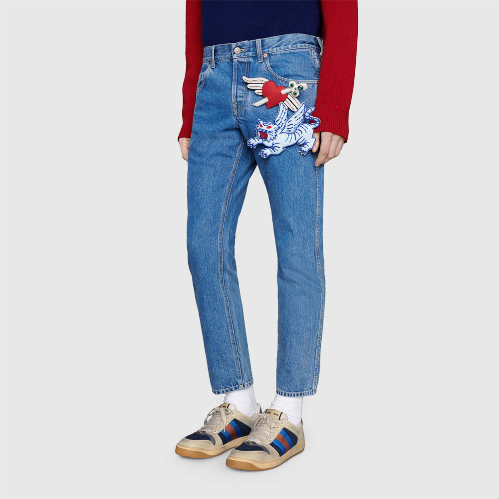 Gucci Screener Leather Sneaker Gg