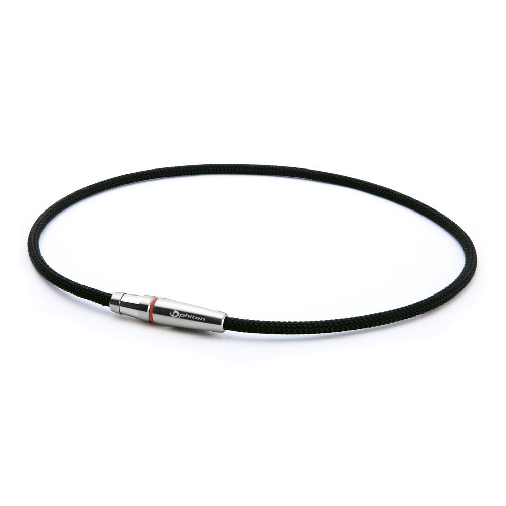 Ожерелье PHITEN RAKUWA NECKLACE X100 LEASH MODEL (черно-серебряный)