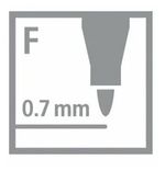 Фломастеры STABILO "Trio", 12 цветов, трехгранная зона обхвата, толщина линии 0,7 мм, картонный футляр, 378/1, 378/1-12-01