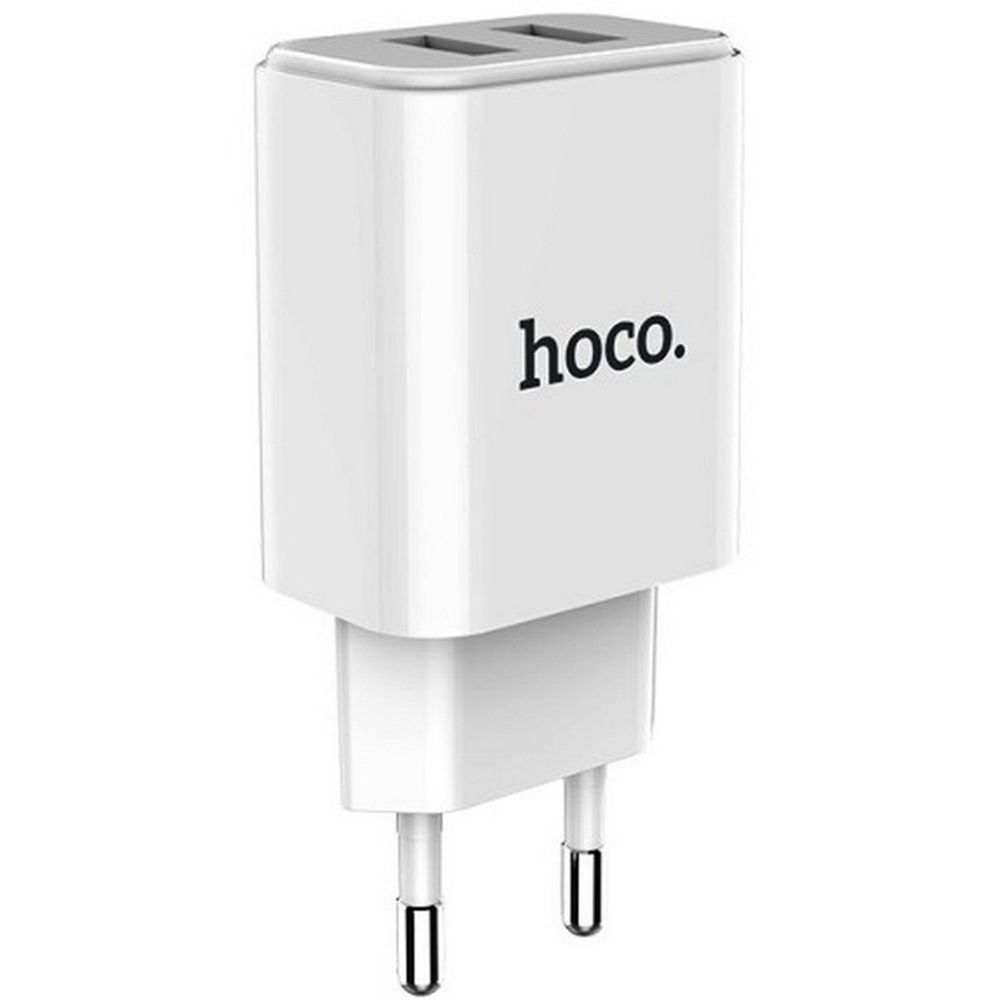 Сетевой адаптер питания HOCO C62A 2USB 2.1A + кабель Type-C (белый)