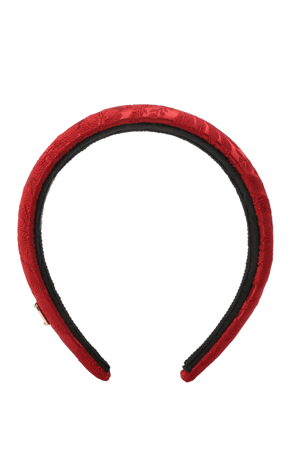 Объемный ободок из красного жаккарда