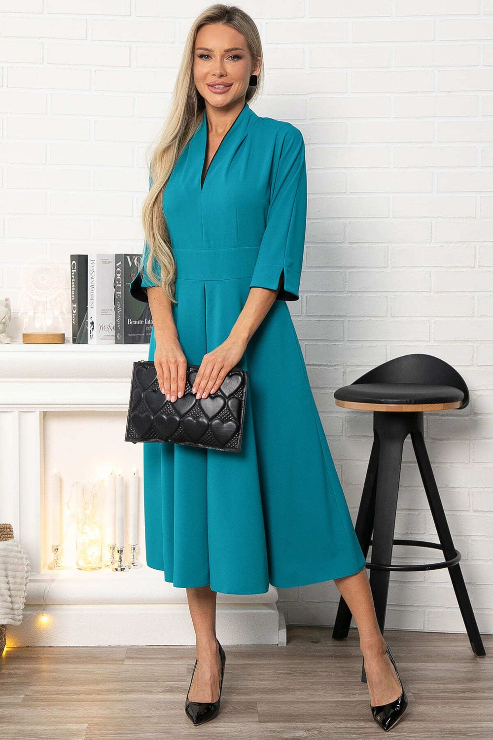 Платье вечернее Леди Удача (бирюзовое) П14850-18М LT Collection