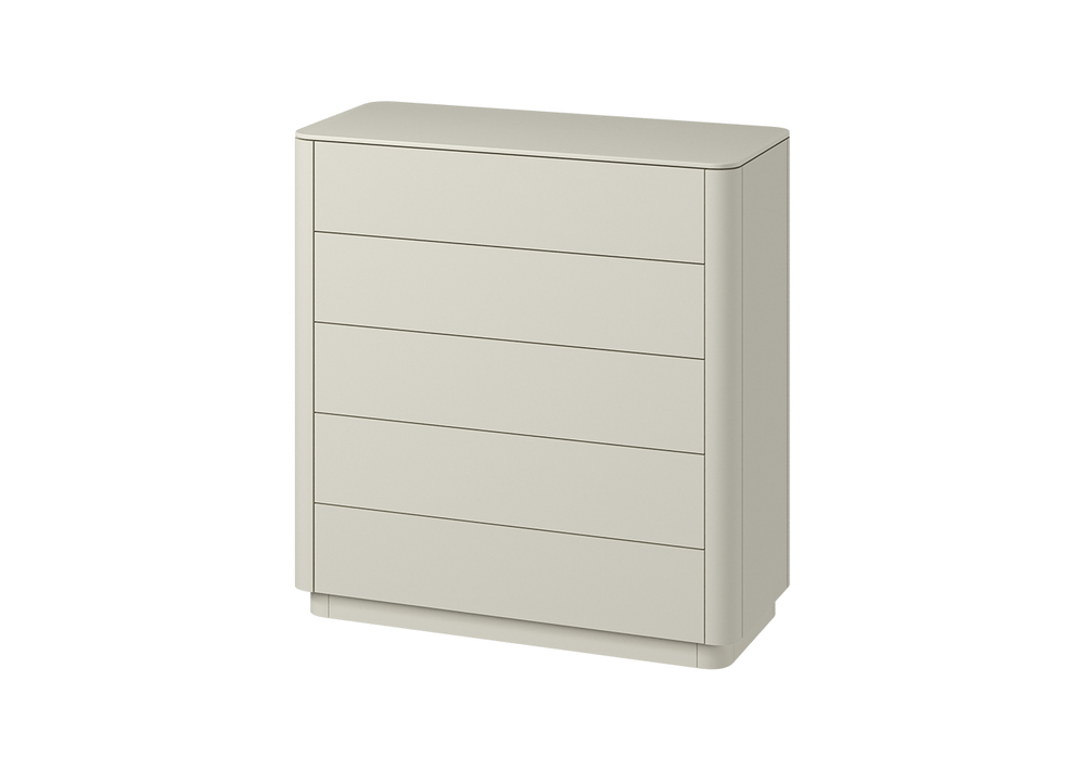 Комод Tammi 5 ящиков ширина 100 см (молочный)