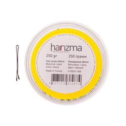 Невидимки для волос Harizma, 40 мм, прямые, черные (h10533-15B)