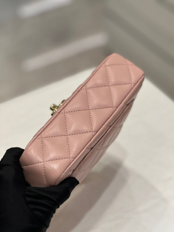 Chane1 Small Flap Bag With Top Handle 21 cm