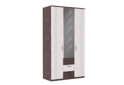 Шкаф трехстворчатый "Александра 4" ЛДСП (ясень анкор тем./ясень анкор св.), Фант-мебель, г. Волжск