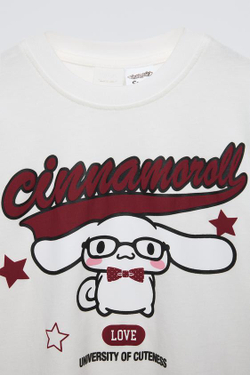 ZARA ЛОНГСЛИВ CINNAMOROLL © SANRIO, БЕЛЫЙ