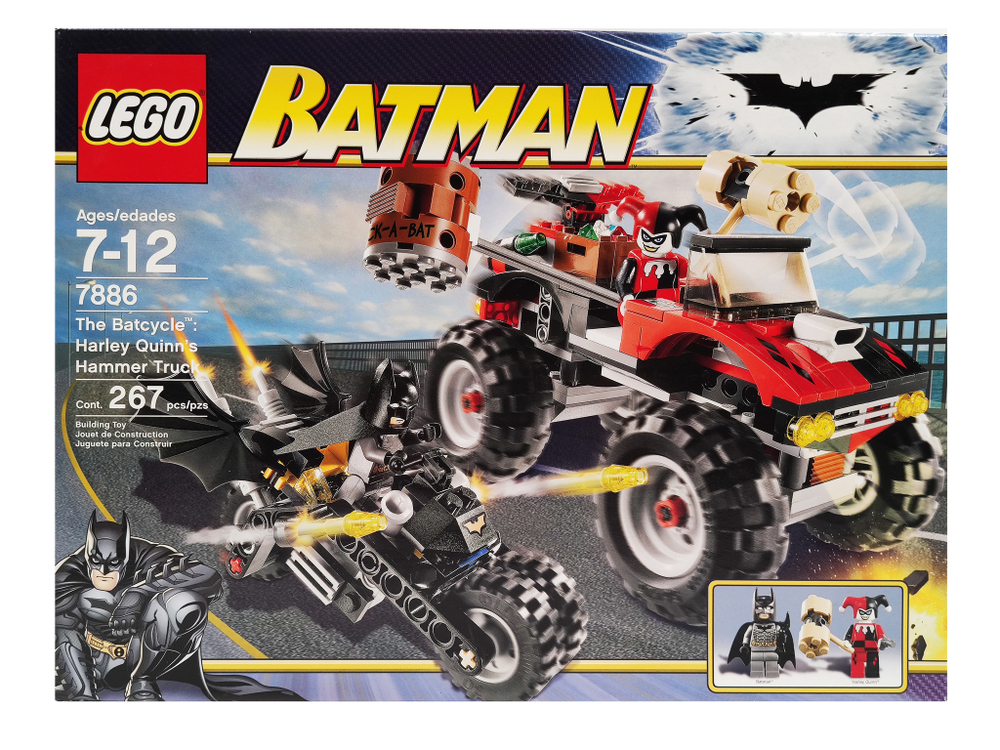 Конструктор LEGO Бэтмен 7886  Бэтцикл: Молот Харли Квинн