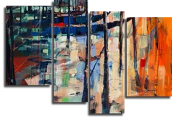 Модульная картина "Абстрактный лес"