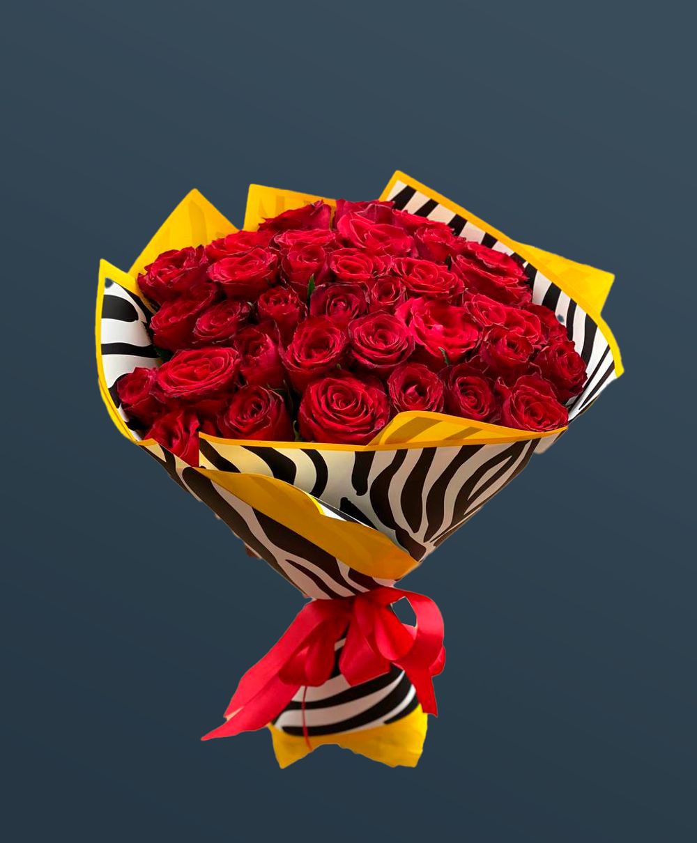 Монобукет из роз 50 см!!!!По акции!!