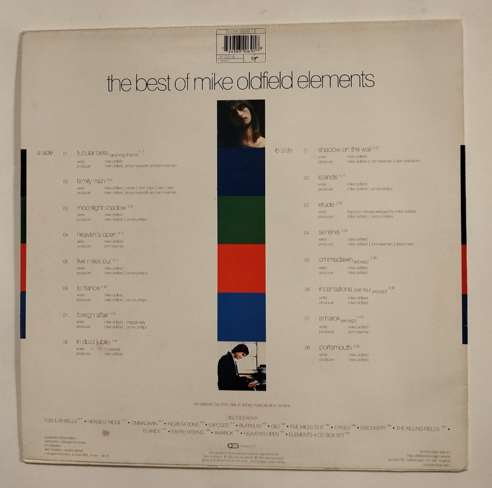 Винтажная виниловая пластинка LP Mike Oldfield The Best Of Mike Oldfield: Elements (UK 1993)