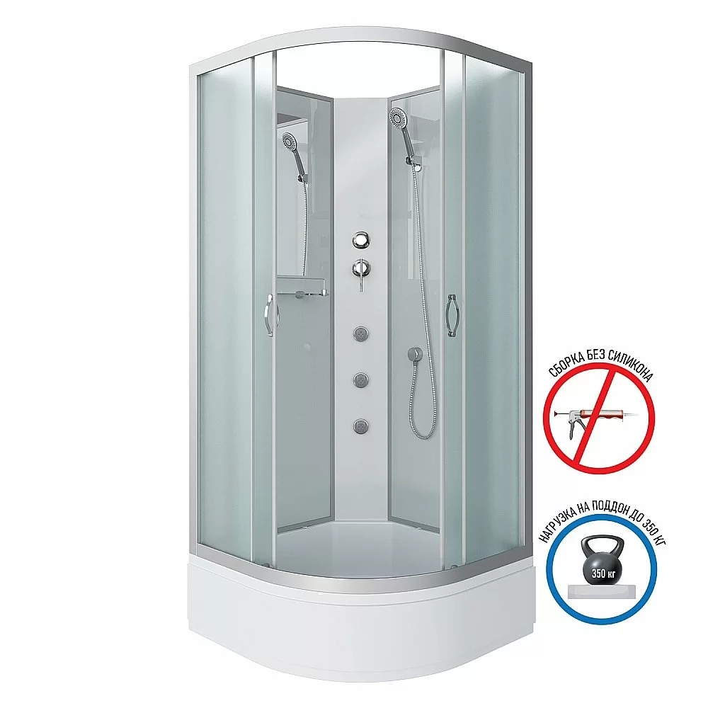 Душевая кабина Niagara Classic NG-3302-14BKG 100х100 с гидромассажем