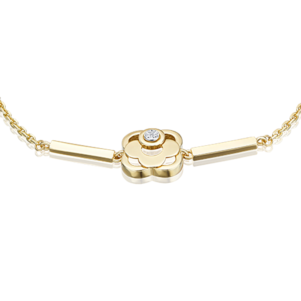 Браслет из лимонного золота c бриллиантами Артикул: 05-0745-00-101-1121