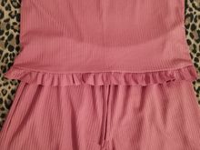 Qadın üçün fırfırlı pijama dəsti gül qurusu 10061017