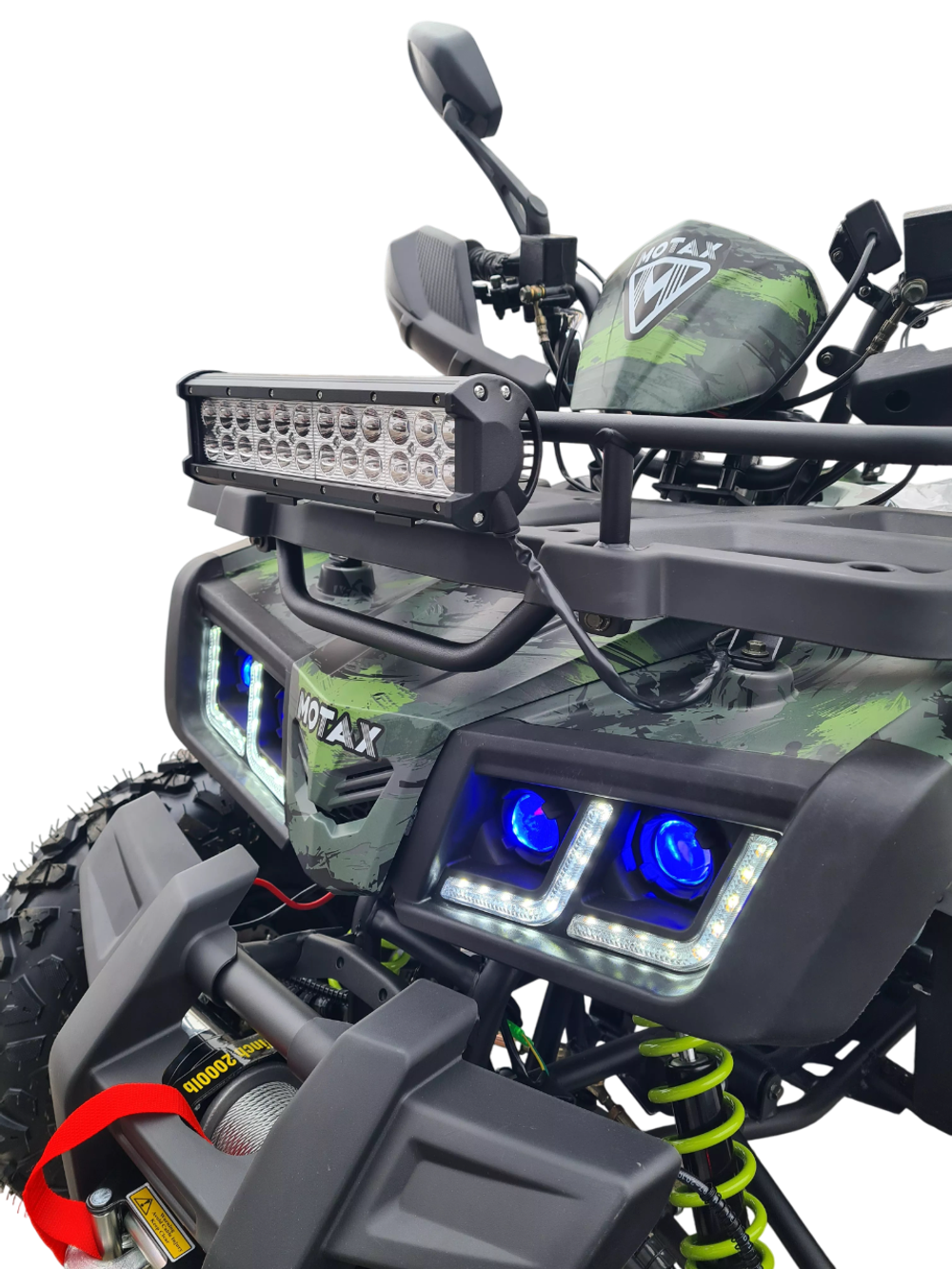 Квадроцикл Motax GRIZLIK T200 LUX черно-зеленый камуфляж