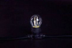 Светодиодная лампа для Белт-лайта теплая белая, филамент, 45 мм., 2Вт, Е27, 220В, Teamprof (TPF-B-E27-G45T2-2W-TDW)