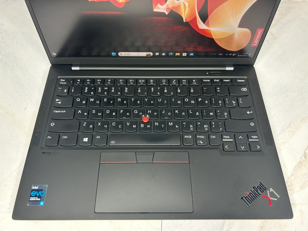 Ноутбук Lenovo ThinkPad X1 Carbon Gen 9. CPU: Intel Core i5-1145G7 2.6Ггц, RAM: 16 ГБ, SSD: 512 ГБ, GPU: Intel Iris Xe Graphics, OS: Windows 11 Домашняя, LCD: 14"/1920x1080 пикс, Состояние: B1