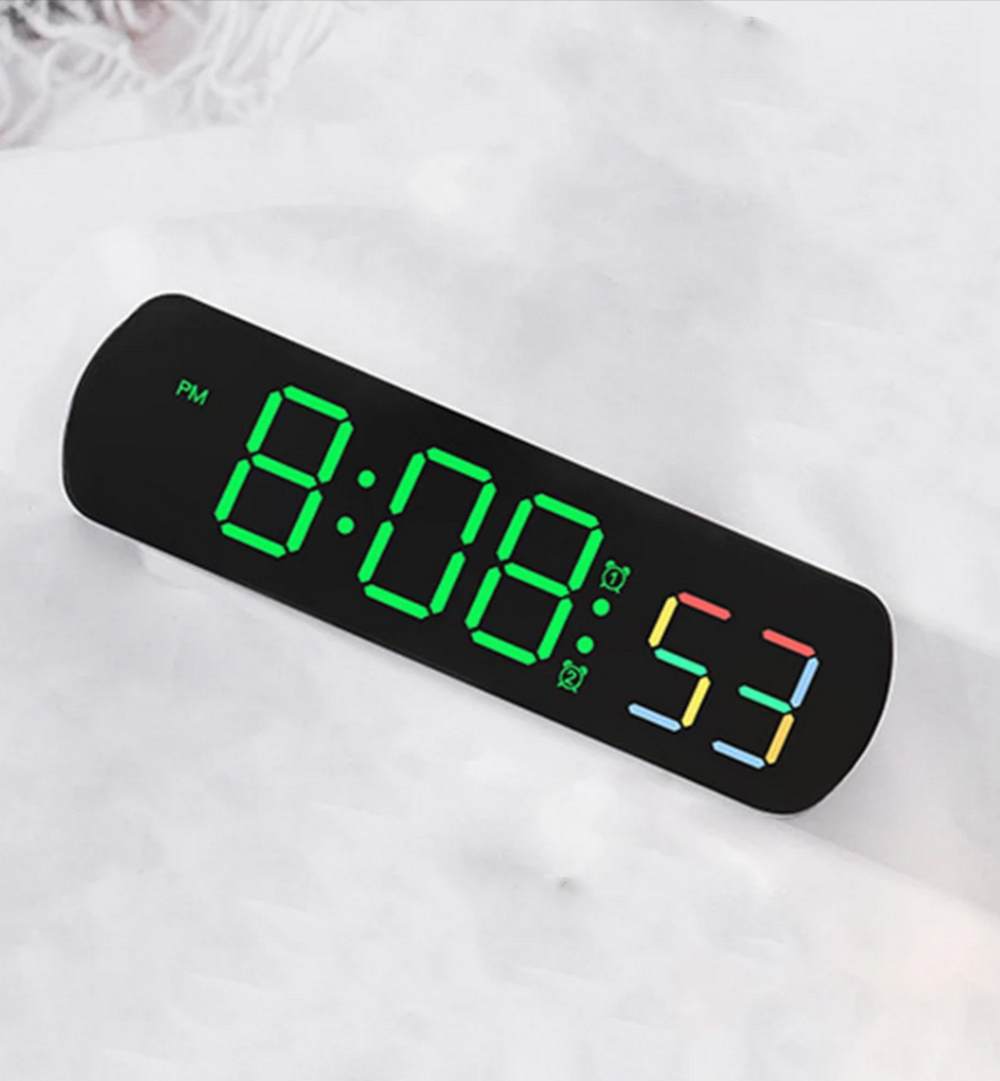 Часы настольные LED MIRROR NO.: 6639 Green&RGB