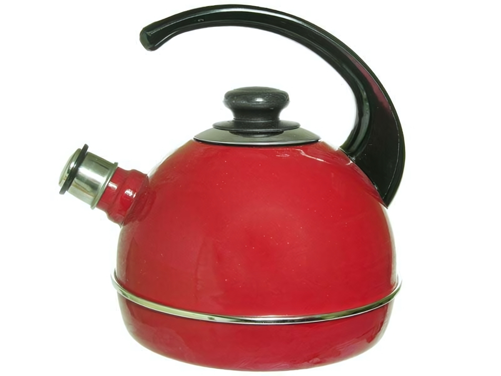Чайник 3,5л со свистком консольная ручка, бордо