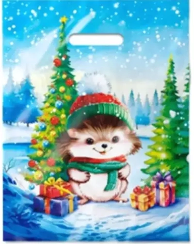 Пакет ПЭ с вырубной ручкой 31х40см (60) (Колючка) НГ Ламинированный Интерпак (х50/500)