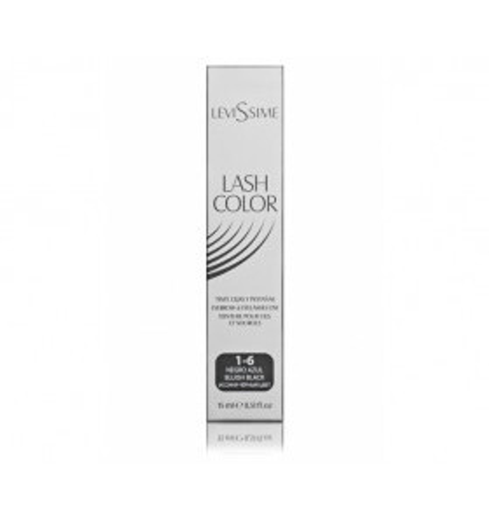 №1.6 Иссиня-черная Краска для бровей и ресниц Lash Color 15 мл. LeviSsime