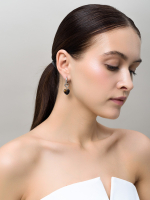 Серьги "Whale Amour" silver тигровый глаз