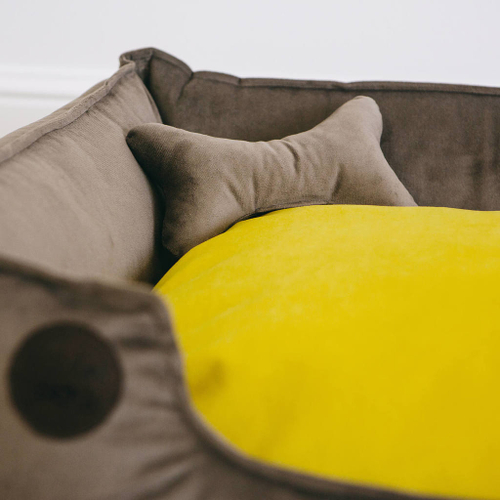 Лежанка из микровелюра, мокко Rachel WOW