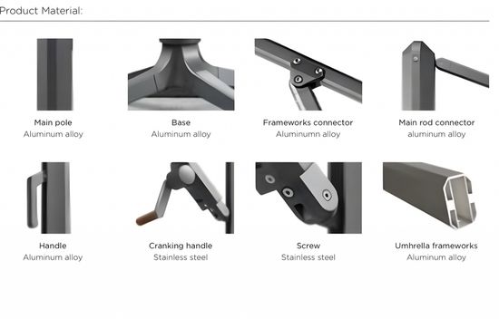 Зонт профессиональный 3х3 м Levia