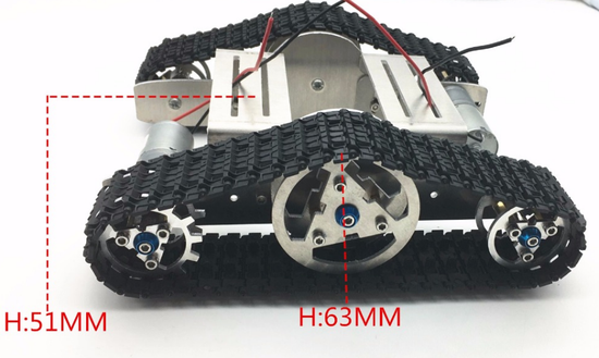 Metal robot Tank 5, гусеничное шасси 2WD