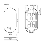 Зеркало Sancos Oval 45 см OV45C с подсветкой