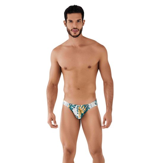 Мужские трусы слипы белые с принтом Clever Moda PURPOSES BRIEF 079210