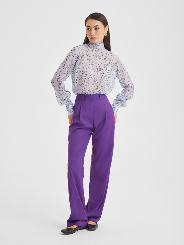 Блуза-органза голубая