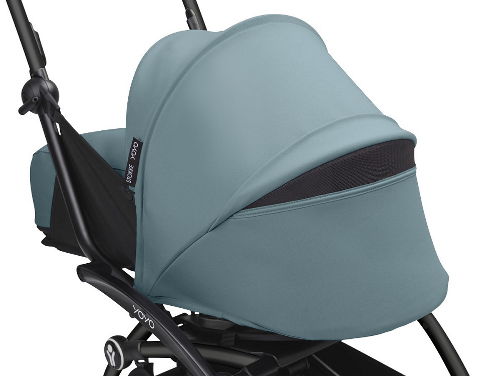 Коляска Stokke YOYO3 Newborn Pack рама чёрная Black 2 в 1 Aqua