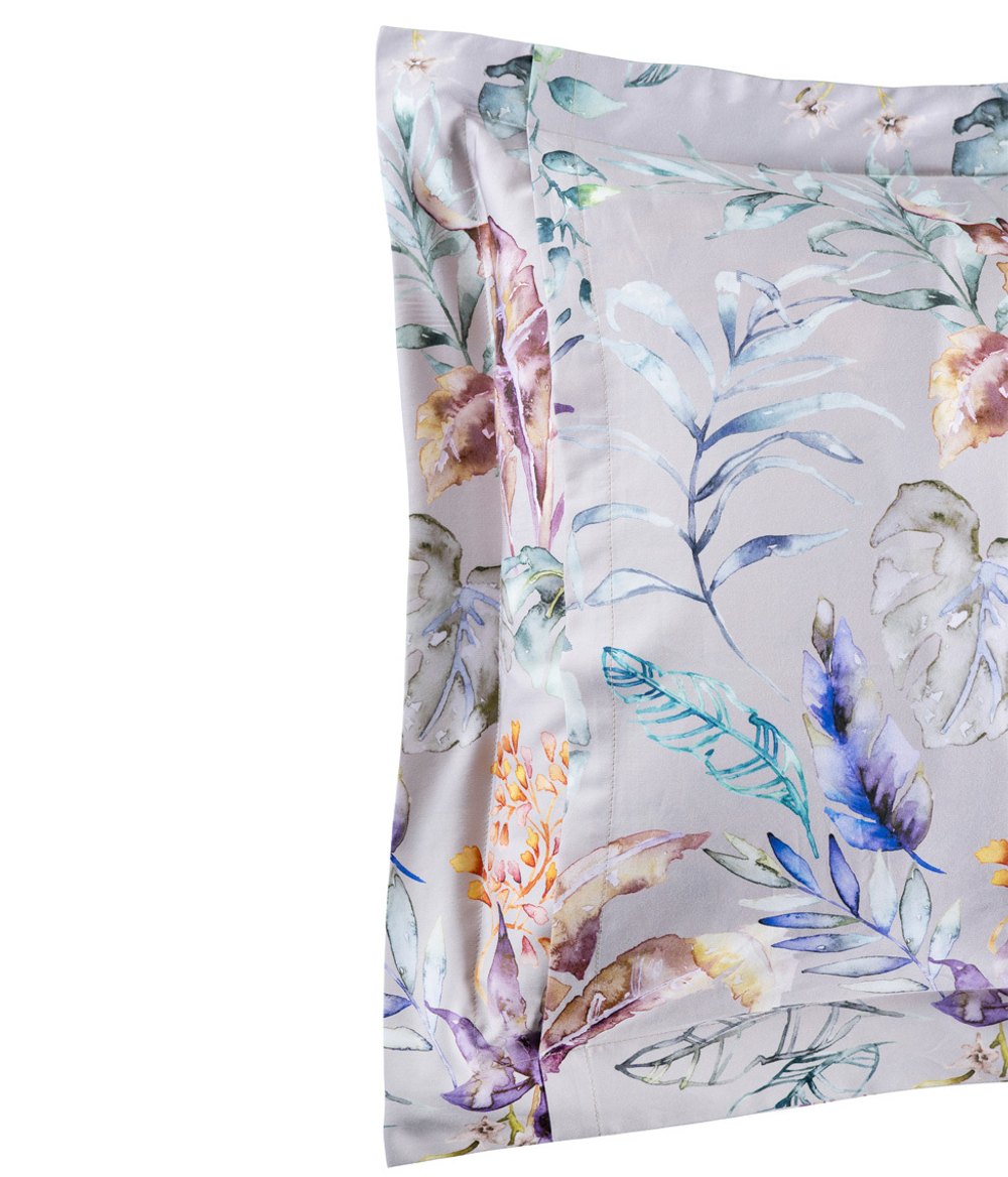 Постельное белье 2 спальное евро Decoflux Flora Costera Almond